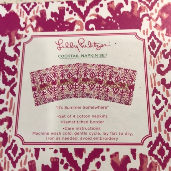 Lilly Pulitzer Cotton Napkins Tons Of Fun - Picture 5 of 5